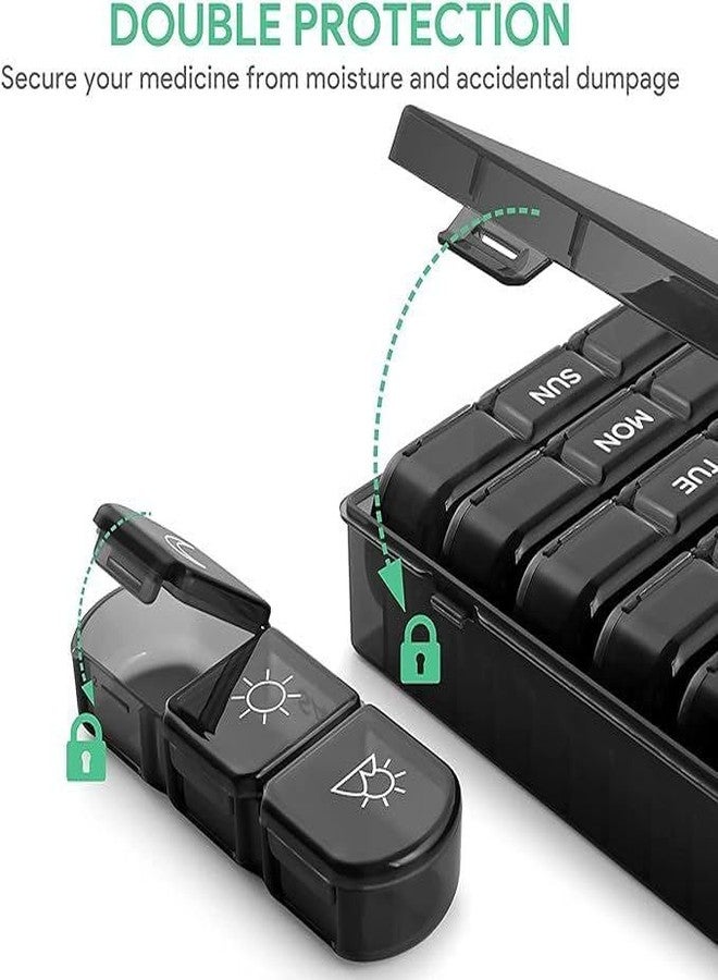 KPS 7 Days Pill Organizer | 3 Times A Day Medicine Organizer Case | Portable Pocket Size Tablet Container | Vitamin Holder | Pill Dispenser | Medicine Reminder Box (Pack of 1,Multicolor) - Image 2